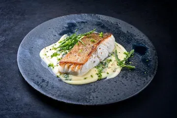 Pan-Seared Halibut with Vegetables recipe, Les Escoumins Fish Market